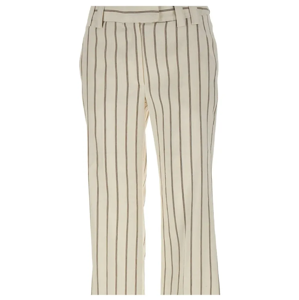 Pantalones Acampanados a Rayas Diplomáticas