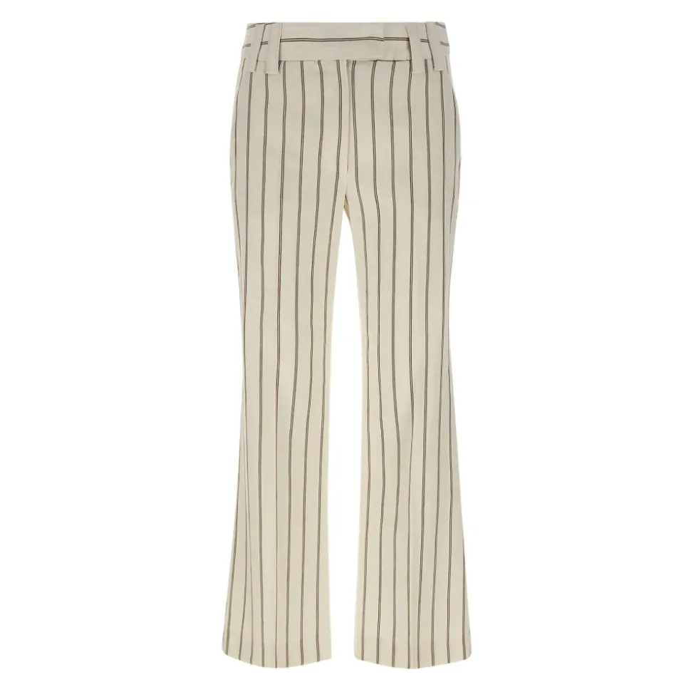 Pantalones Acampanados a Rayas Diplomáticas
