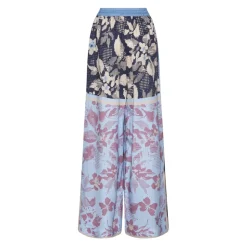 Pantalones Anchos con Motivo Decorativo