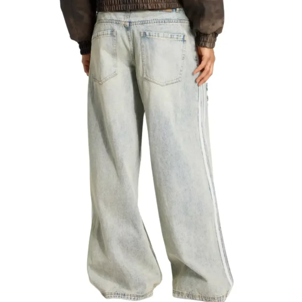 Pantalones Anchos de Mezclilla con Detalles Desgastados