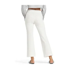 Pantalones Blancos Estampados con Cintura Elástica