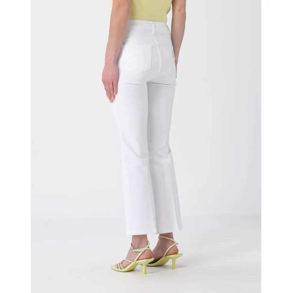 Pantalones cropped de tiro alto