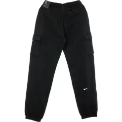 Pantalones de chándal de forro polar con bolsillos cargo negros