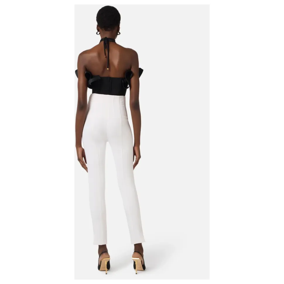 Pantalones de Crepé Elástico Doble