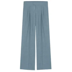 Pantalones de lana a medida con pliegues frontales