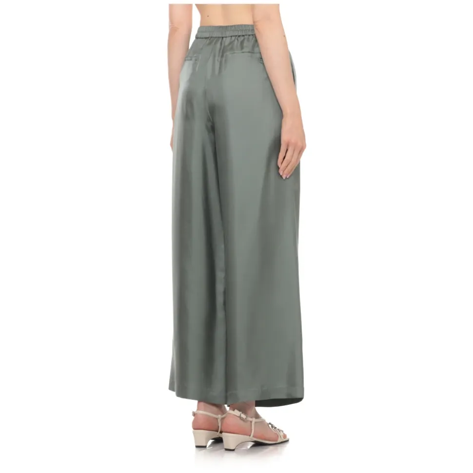 Pantalones de Seda Monocromáticos