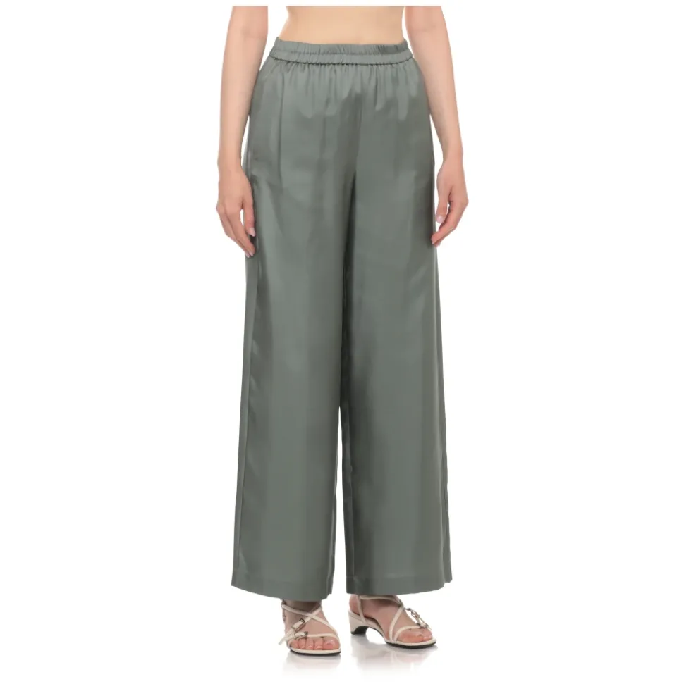 Pantalones de Seda Monocromáticos