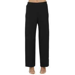 Pantalones fluidos de cady elástico
