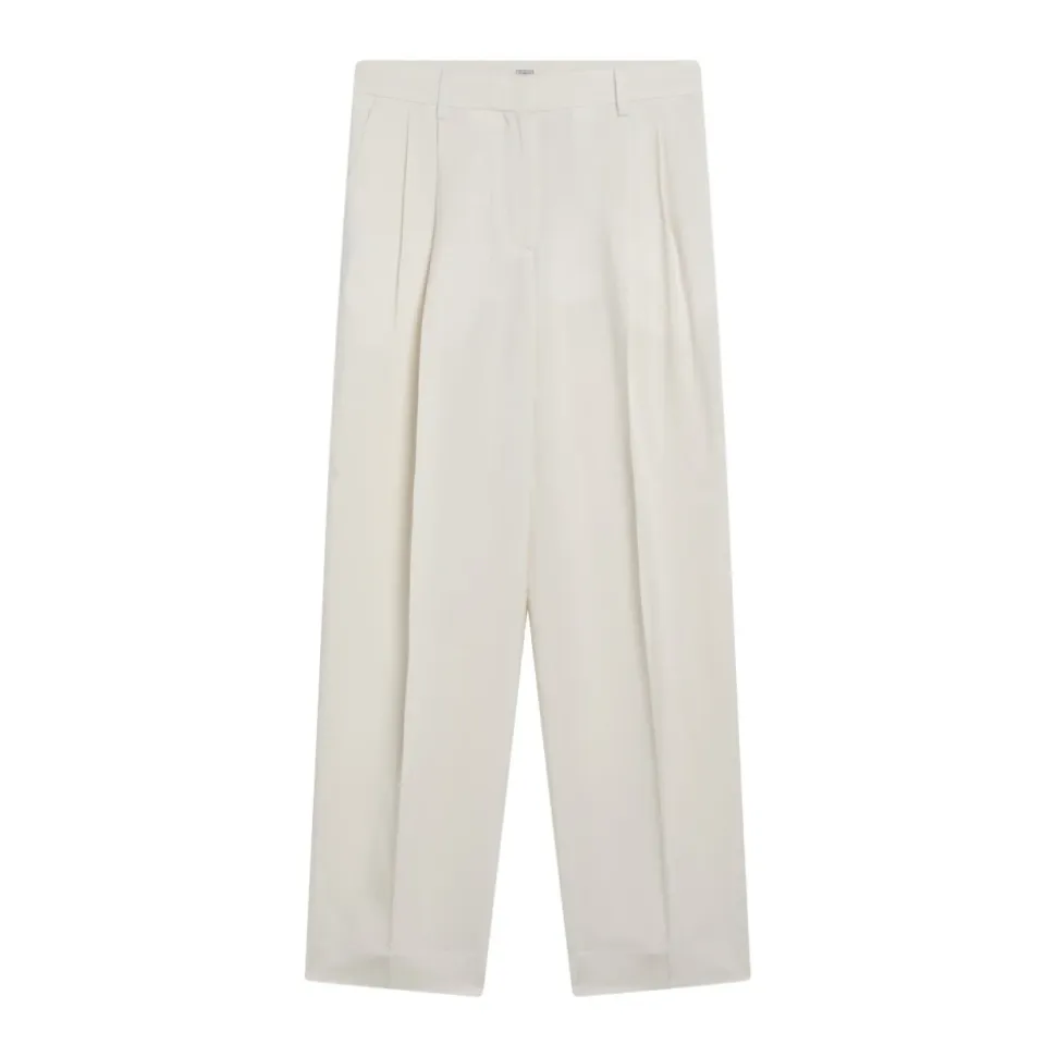Pantalones Fluidos de Doble Pliegue