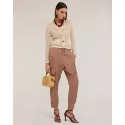 Pantalones Joggers Cargo en Mezcla de Lino