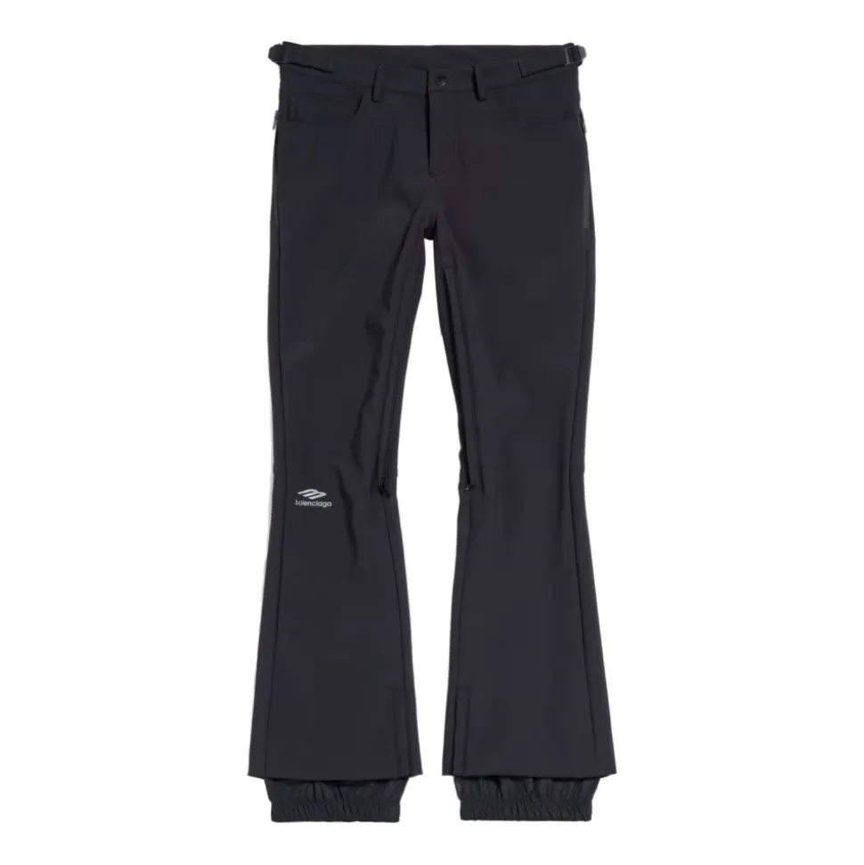 Pantalones Negros Acampanados con Logo