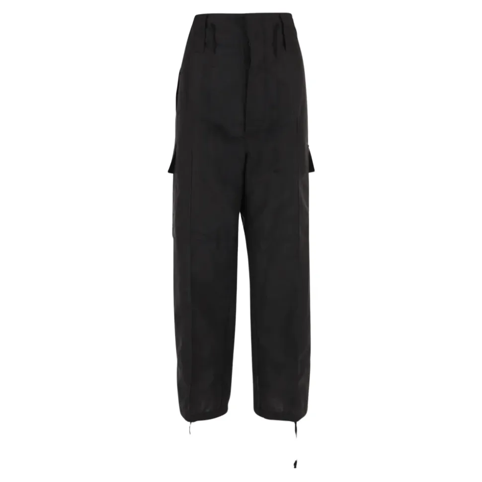 Pantalones Oversized de Mezcla de Lino