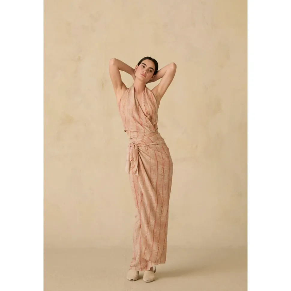 Pareo, falda de seda irony print-