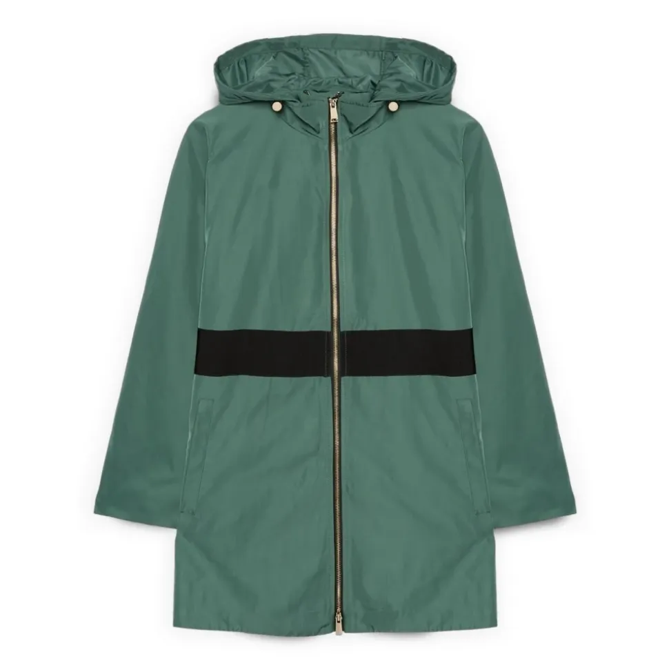 Parka con banda en contraste