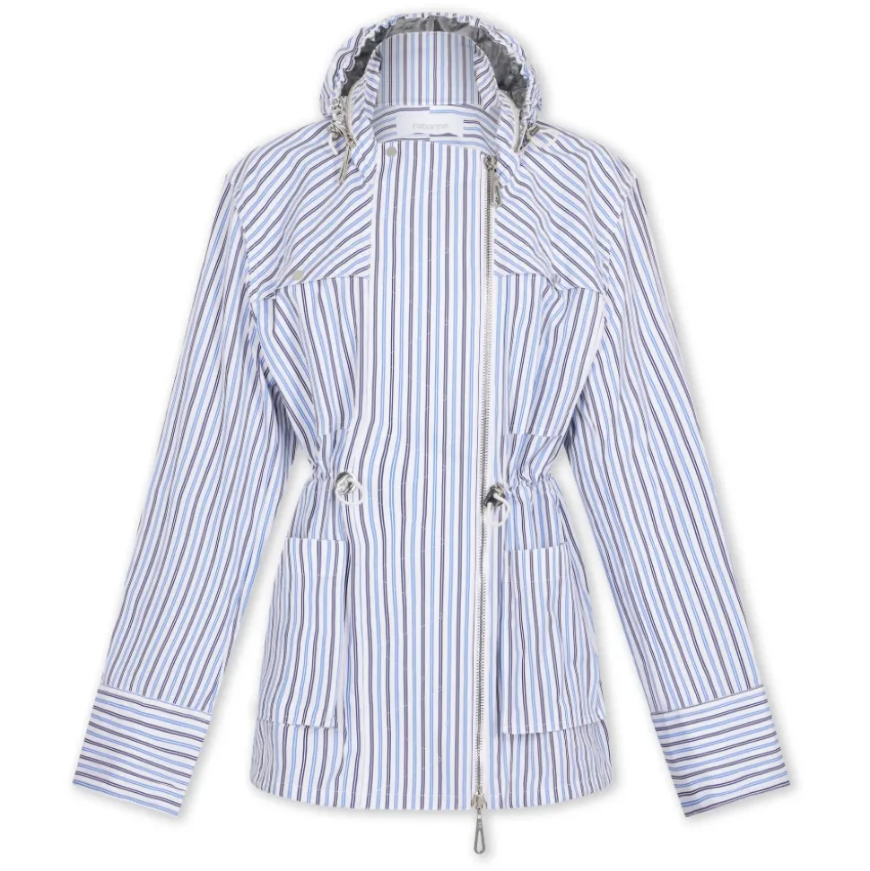 Parka con capucha en popelina de algodón