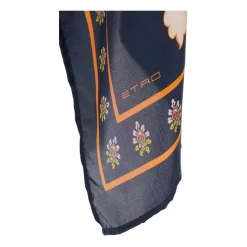 Pañuelo de Seda con Estampado Floral