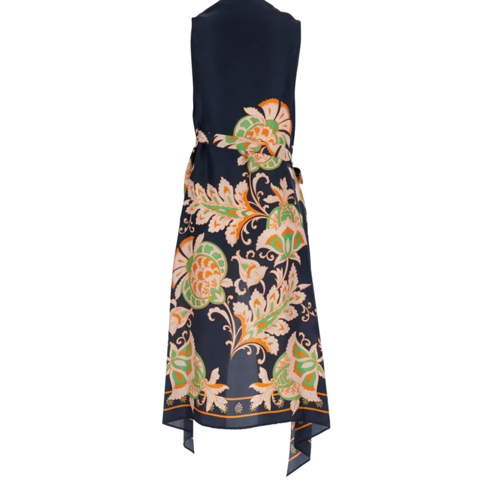 Pañuelo de Seda con Estampado Floral