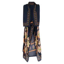 Pañuelo de Seda con Estampado Floral