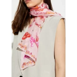 Pañuelo de seda con motivo floral