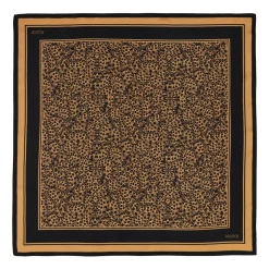 Pañuelo de seda marrón y negro