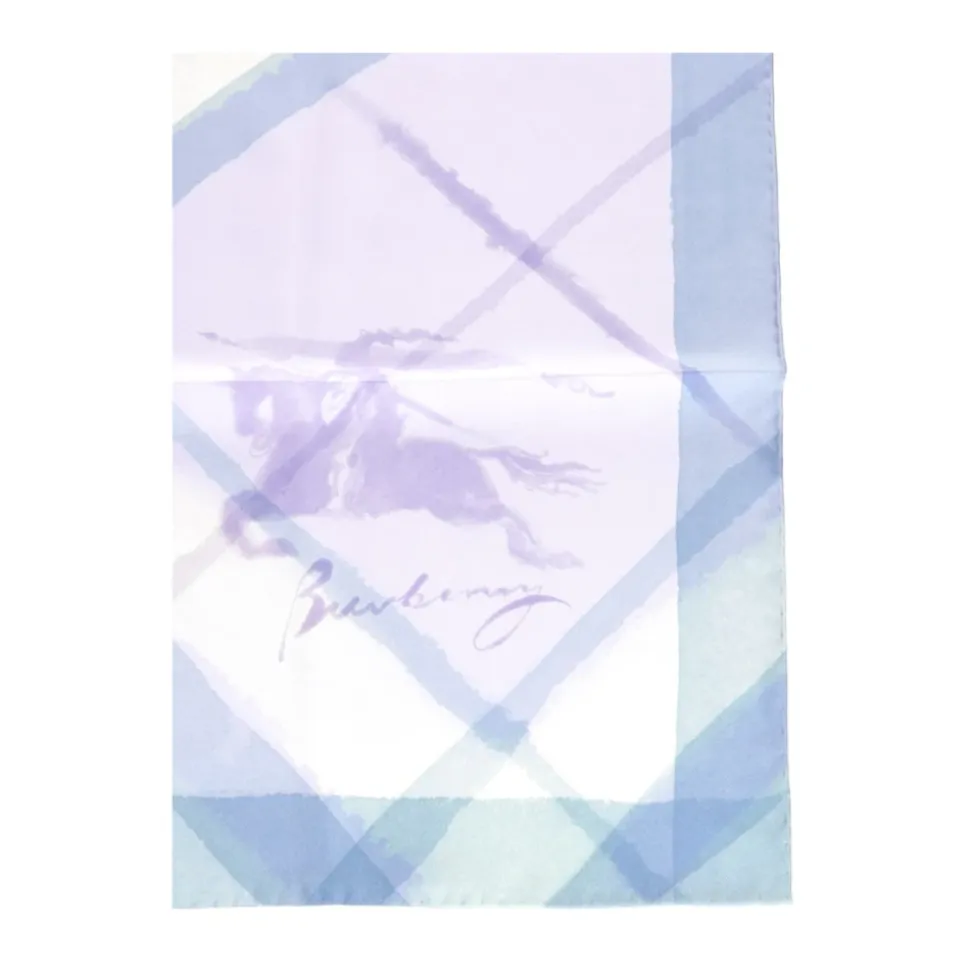 Pañuelo de Seda Twill con Estampado Check