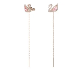 Pendiente Dazzling Swan Pink Roségold 5469990
