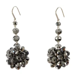 Pendientes Colgantes de Metal Negro