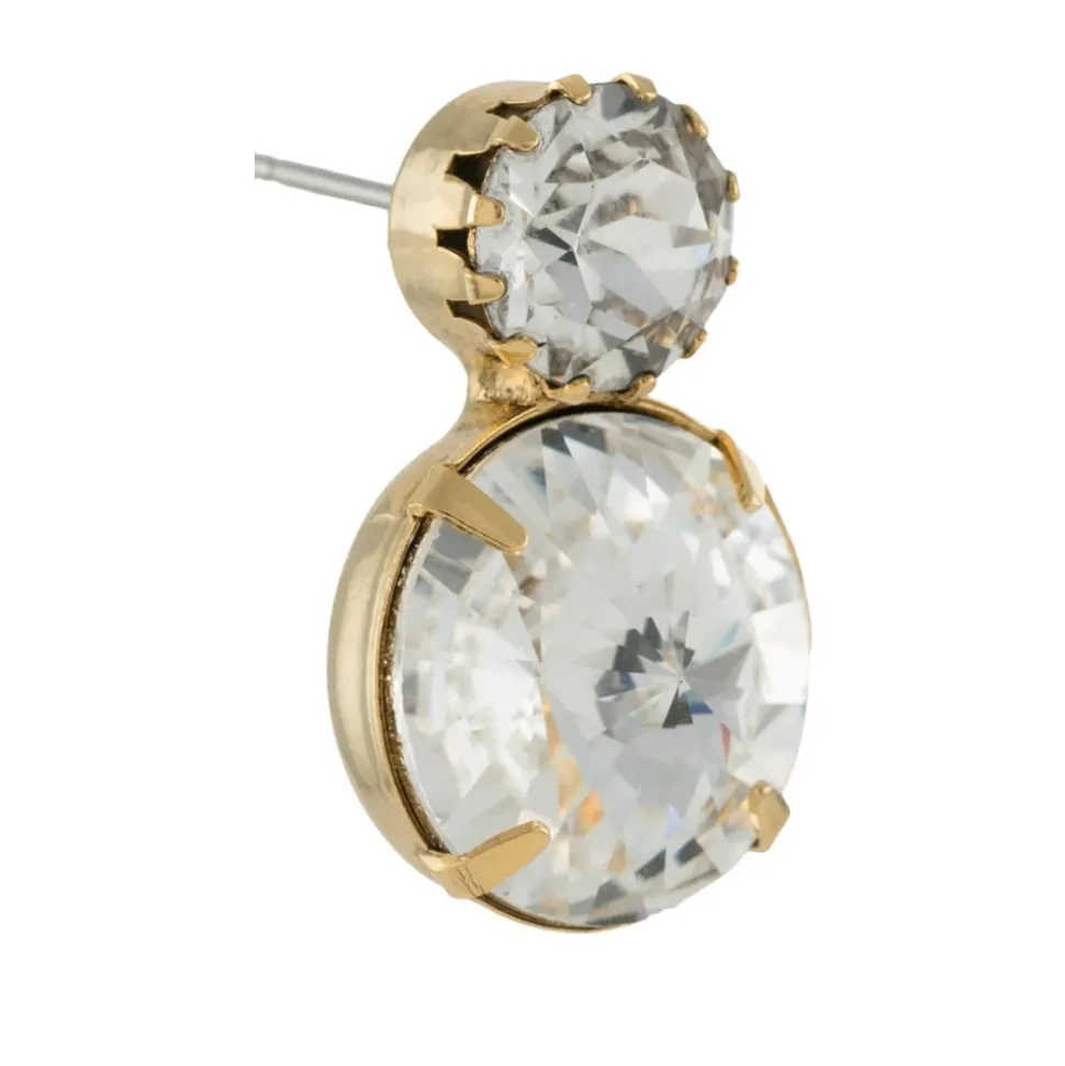 Pendientes de Cristal y Oro Antiguo