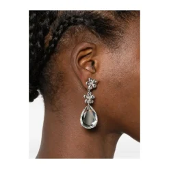 Pendientes de Gota con Perla y Lazo de Cristal