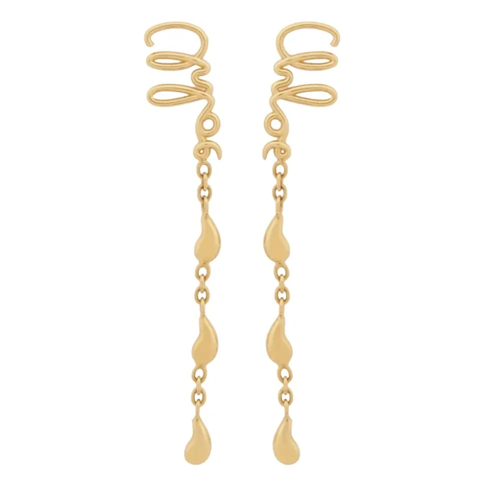 Pendientes Golden Bijoux con Logo Grabado