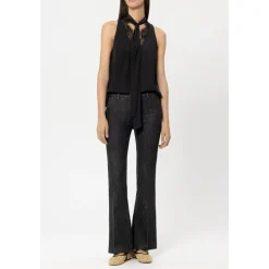 Pinstripe Bootleg Denim