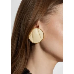 Pleats Round Earrings