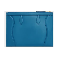 Pochette mediana en piel de becerro brillante
