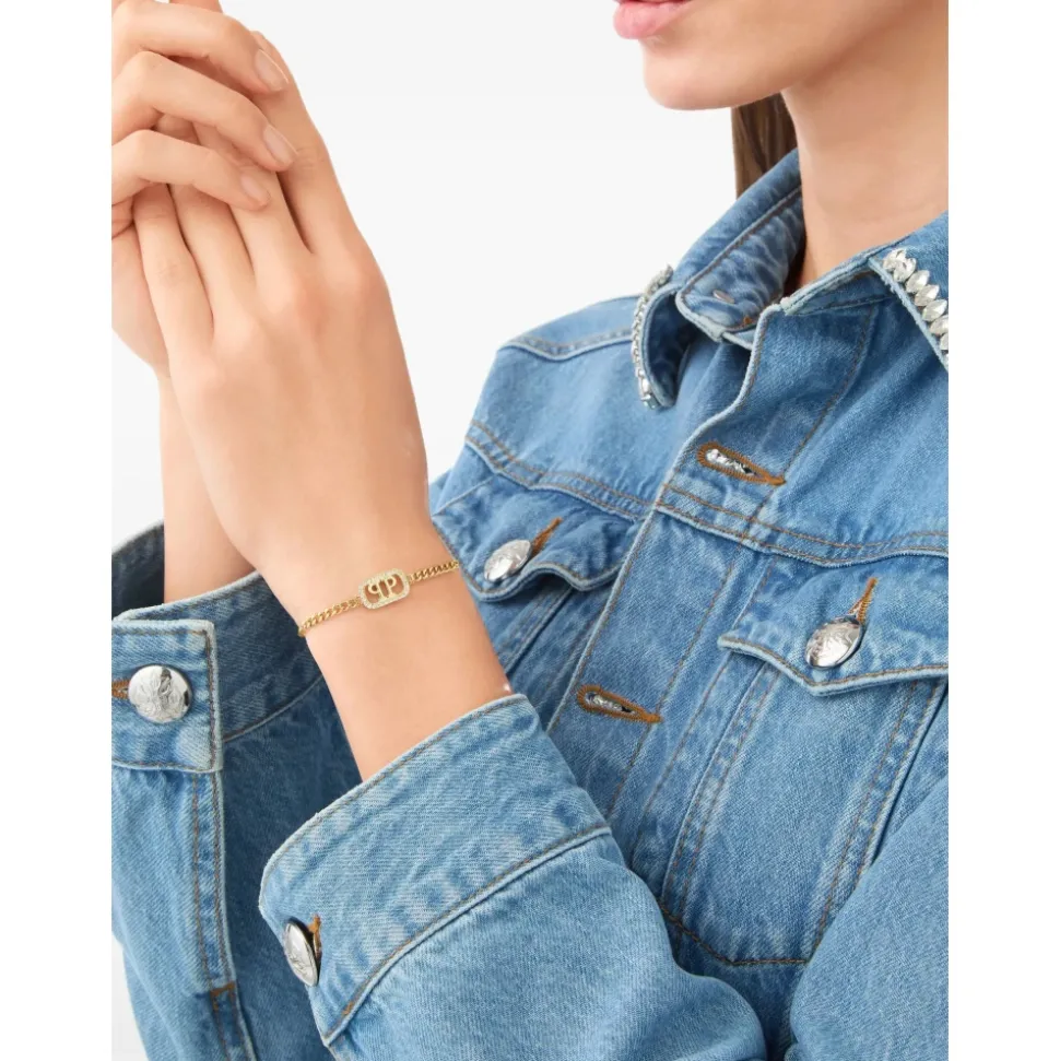 Pulsera con Cadena y Logotipo Lettering