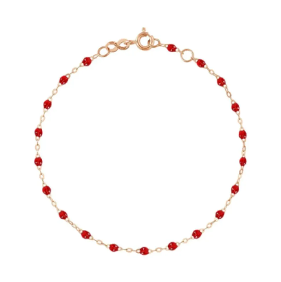 Pulsera de resina y oro rosa de 18K