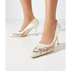 Rabata 90 Zapato de Salón Bordado de Satén