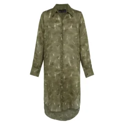 Rami, camisa larga de ramio pua print-