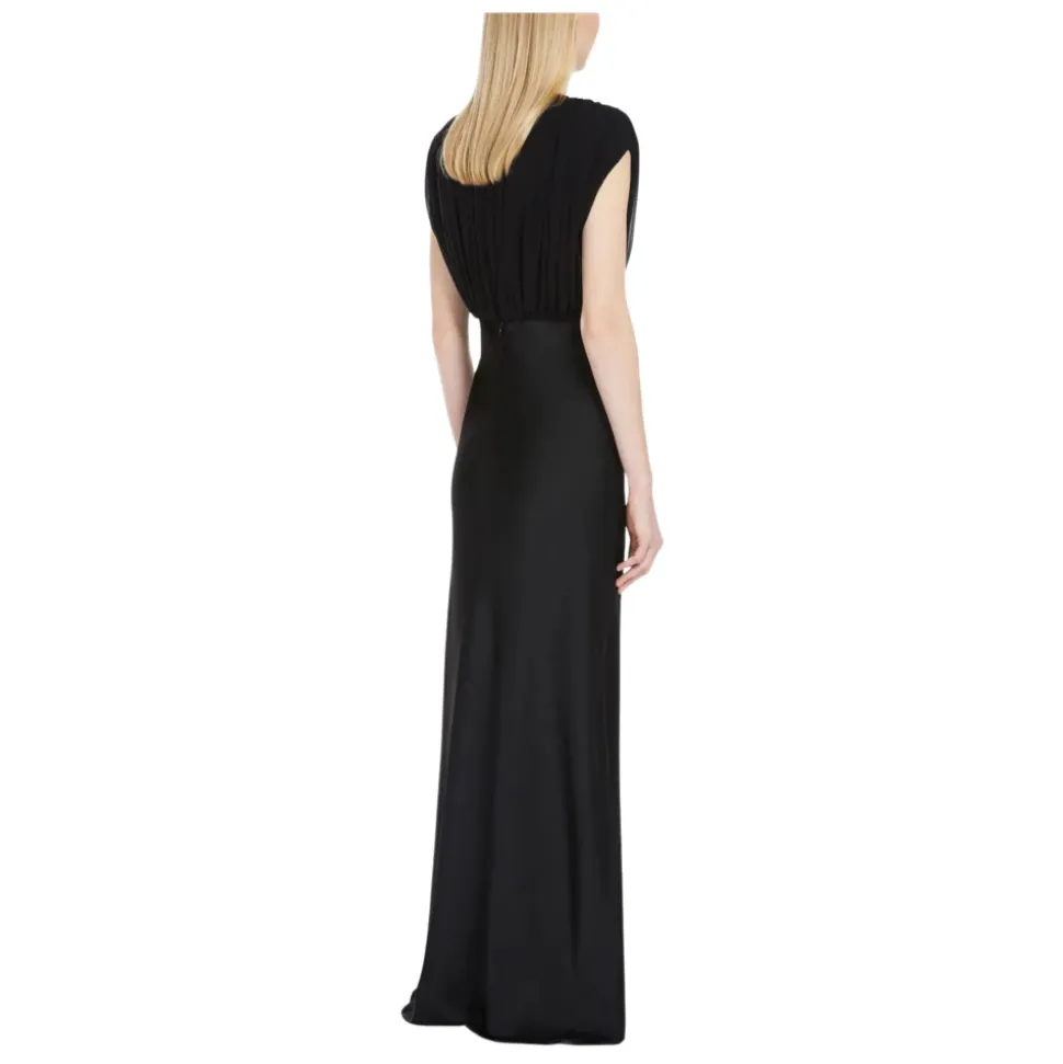 Randers Vestido Maxi de Satén de Seda Crêpe