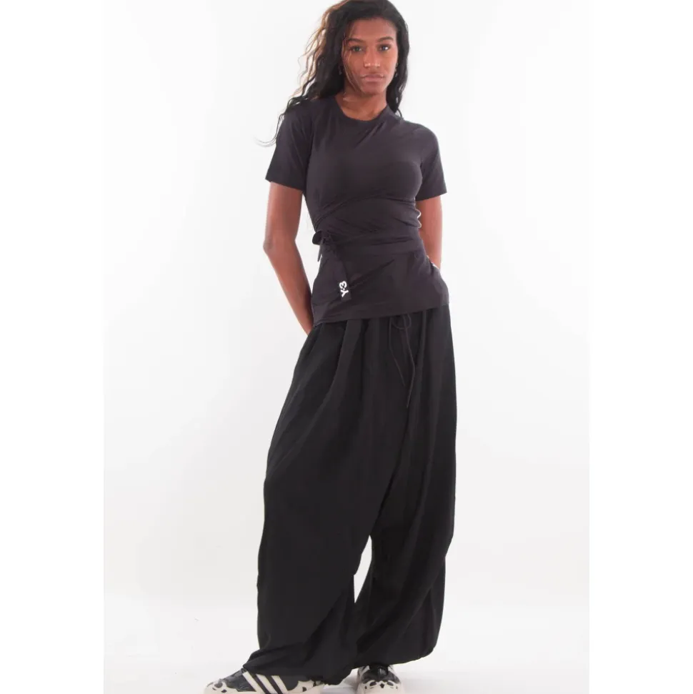 Rayon Twill Wide Pants