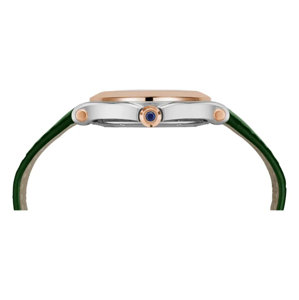 Reloj Happy Sport de Cuarzo con Esfera Verde y Diamantes Flotantes