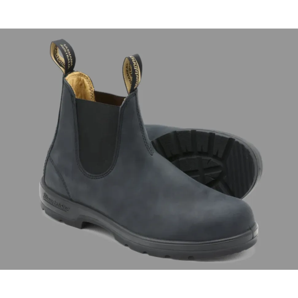 Rustic Black Classic Chelsea Boots