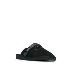 Sandalias de Cuero Negras Mules