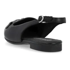 Sandalias planas negras para mujeres