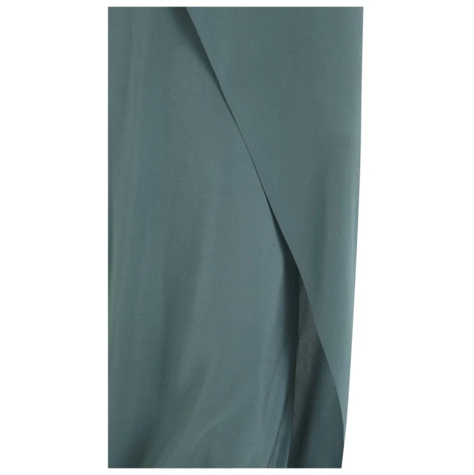 Sarina, vestido de seda turquesa-