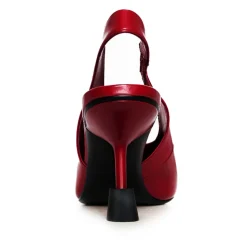 Scarlet Edge Slingback Heels
