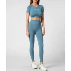 Seamless Cropped T-shirt V-Neck SS Logo