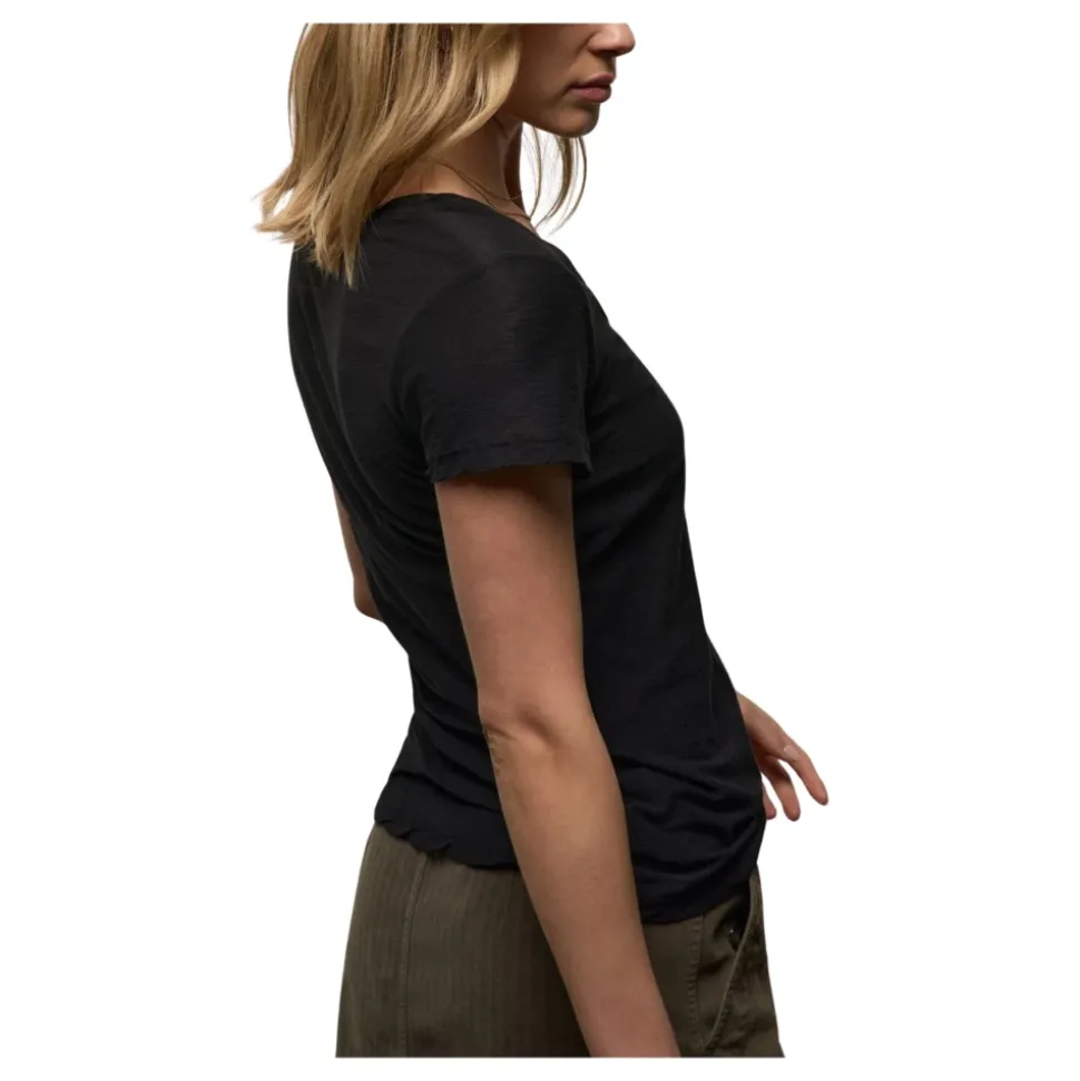 Sheer Slub Casual V Neck