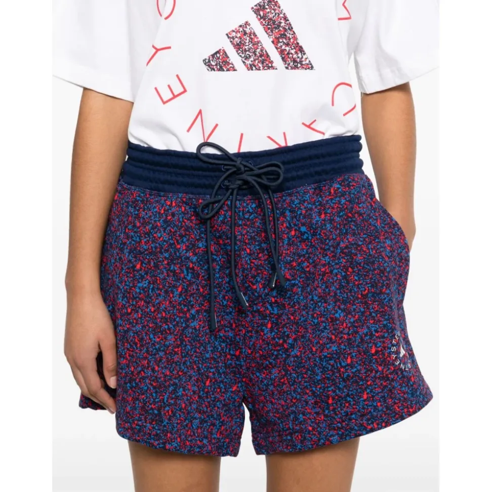 Shorts Morados con Cintura Elástica y Bolsillos