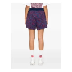 Shorts Morados con Cintura Elástica y Bolsillos