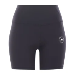Shorts negros con logo de cintura alta